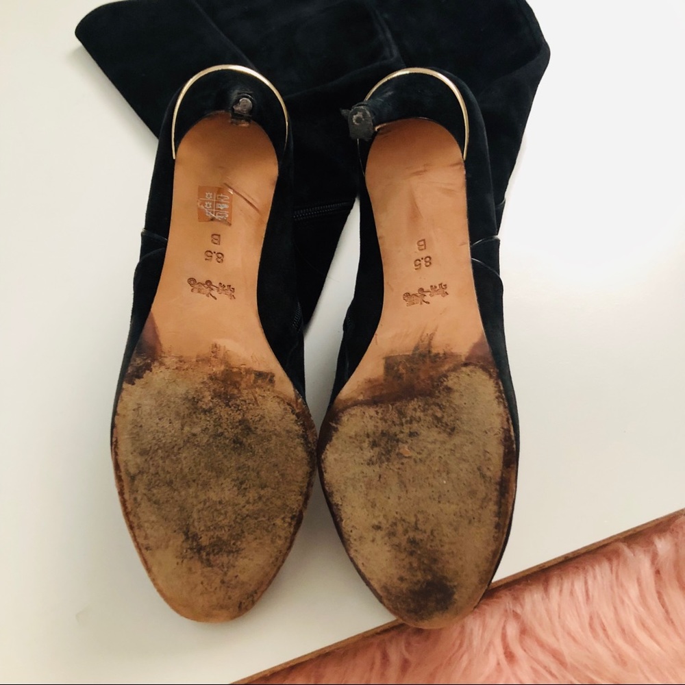 Coach Below the Knee Suede Heel Boots - Picture 4 of 6